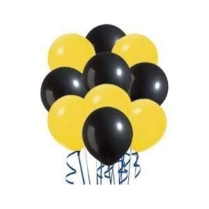 pack of 150 yellow black latex metallic hd balloons 1034 inch best for happy birthday party supplies theme party decoration anniversary wedding