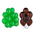 Pack of 200 Brown, Green Latex Metallic HD Balloons 10" Inch Best for Happy Birthday Party Supplies, Theme Party Decoration, Anniversary, Wedding