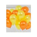 Pack of 200 Orange, Yellow Latex Metallic HD Balloons 10" Inch Best for Happy Birthday Party Supplies, Theme Party Decoration, Anniversary, Wedding