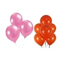 Pack of 200 Pink, Orange Latex Metallic HD Balloons 10" Inch Best for Happy Birthday Party Supplies, Theme Party Decoration, Anniversary, Wedding