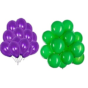 pack of 200 purple green latex metallic hd balloons 1034 inch best for happy birthday party supplies theme party decoration anniversary wedding