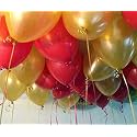 Pack of 200 Red, Golden Latex Metallic HD Balloons 10" Inch Best for Happy Birthday Party Supplies, Theme Party Decoration, Anniversary, Wedding