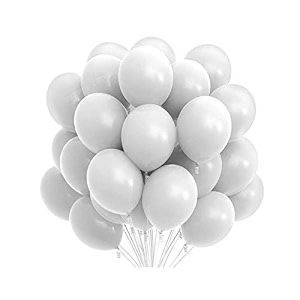 pack of 200 white latex metallic hd balloons 1034 inch best for happy birthday party supplies theme party decoration anniversary wedding
