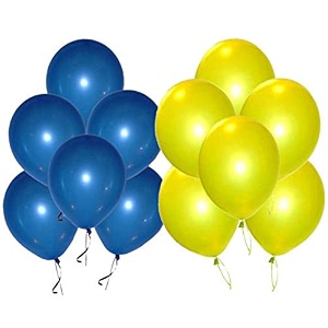 pack of 200 yellow blue latex metallic hd balloons 1034 inch best for happy birthday party supplies theme party decoration anniversary wedding