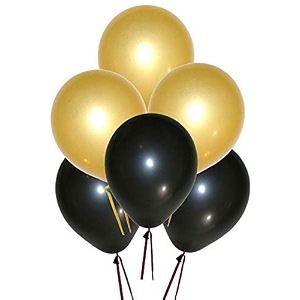 pack of 25 golden black latex metallic hd balloons 1034 inch best for happy birthday party supplies theme party decoration anniversary wedding