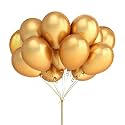 Pack of 25 Golden Latex Metallic HD Balloons 10" Inch Best for Happy Birthday Party Supplies, Theme Party Decoration, Anniversary, Wedding