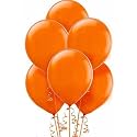 Pack of 25 Orange Latex Metallic HD Balloons 10" Inch Best for Happy Birthday Party Supplies, Theme Party Decoration, Anniversary, Wedding