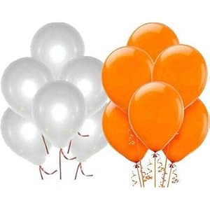 pack of 25 orange white latex metallic hd balloons 1034 inch best for happy birthday party supplies theme party decoration anniversary wedding