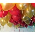Pack of 25 Red, Golden Latex Metallic HD Balloons 10" Inch Best for Happy Birthday Party Supplies, Theme Party Decoration, Anniversary, Wedding