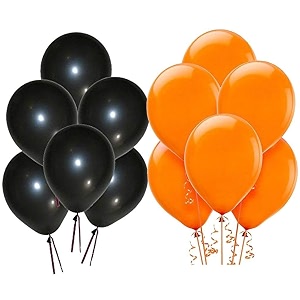 pack of 250 black orange latex metallic hd balloons 1034 inch best for happy birthday party supplies theme party decoration anniversary wedding