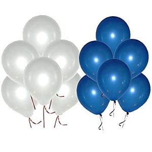 pack of 250 blue white latex metallic hd balloons 1034 inch best for happy birthday party supplies theme party decoration anniversary wedding