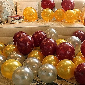 pack of 250 golden silver brown latex metallic hd balloons 1034 inch best for happy birthday party supplies theme party decoration anniversary wedding