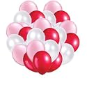 Pack of 250 Red, Pink, White Latex Metallic HD Balloons 10" Inch Best for Happy Birthday Party Supplies, Theme Party Decoration, Anniversary, Wedding