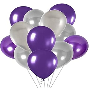 pack of 250 silver purple latex metallic hd balloons 1034 inch best for happy birthday party supplies theme party decoration anniversary wedding