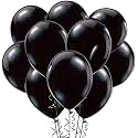 Pack of 30 Black Latex Metallic HD Balloons 10" Inch Best for Happy Birthday Party Supplies, Theme Party Decoration, Anniversary, Wedding