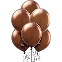 Pack of 30 Brown Latex Metallic HD Balloons 10" Inch Best for Happy Birthday Party Supplies, Theme Party Decoration, Anniversary, Wedding