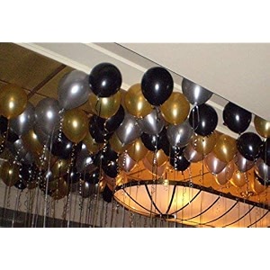 pack of 30 golden silver black latex metallic hd balloons 1034 inch best for happy birthday party supplies theme party decoration anniversary wedding