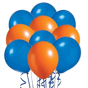 pack of 30 orange blue latex metallic hd balloons 1034 inch best for happy birthday party supplies theme party decoration anniversary wedding