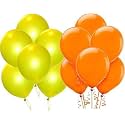 Pack of 30 Orange, Yellow Latex Metallic HD Balloons 10" Inch Best for Happy Birthday Party Supplies, Theme Party Decoration, Anniversary, Wedding