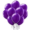 Pack of 30 Purple, Black Latex Metallic HD Balloons 10" Inch Best for Happy Birthday Party Supplies, Theme Party Decoration, Anniversary, Wedding