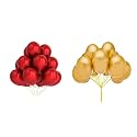 Pack of 30 Red, Golden Latex Metallic HD Balloons 10" Inch Best for Happy Birthday Party Supplies, Theme Party Decoration, Anniversary, Wedding