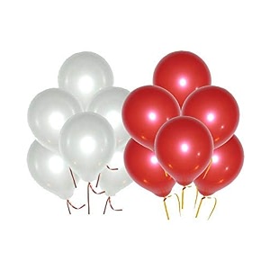 pack of 30 red white latex metallic hd balloons 1034 inch best for happy birthday party supplies theme party decoration anniversary wedding