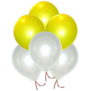 pack of 30 yellow white latex metallic hd balloons 1034 inch best for happy birthday party supplies theme party decoration anniversary wedding
