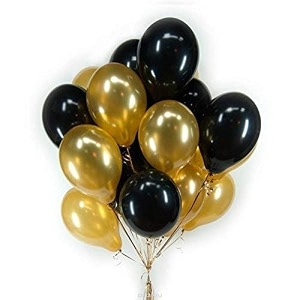 pack of 40 golden black latex metallic hd balloons 1034 inch best for happy birthday party supplies theme party decoration anniversary wedding