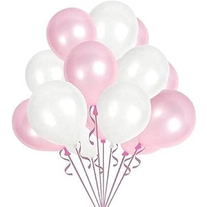 pack of 40 pink white latex metallic hd balloons 1034 inch best for happy birthday party supplies theme party decoration anniversary wedding