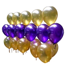 pack of 40 purple golden latex metallic hd balloons 1034 inch best for happy birthday party supplies theme party decoration anniversary wedding