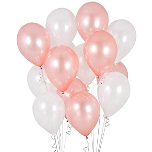 pack of 40 rosegold white latex metallic hd balloons 1034 inch best for happy birthday party supplies theme party decoration anniversary wedding