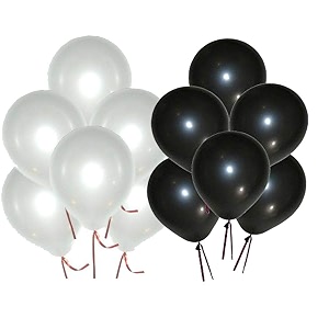 pack of 40 white black latex metallic hd balloons 1034 inch best for happy birthday party supplies theme party decoration anniversary wedding