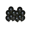 Pack of 50 Black Latex Metallic HD Balloons 10" Inch Best for Happy Birthday Party Supplies, Theme Party Decoration, Anniversary, Wedding