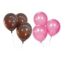 Pack of 50 Brown, Pink Latex Metallic HD Balloons 10" Inch Best for Happy Birthday Party Supplies, Theme Party Decoration, Anniversary, Wedding