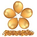 Pack of 50 Golden Latex Metallic HD Balloons 10" Inch Best for Happy Birthday Party Supplies, Theme Party Decoration, Anniversary, Wedding