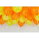 Pack of 50 Orange, Yellow Latex Metallic HD Balloons 10" Inch Best for Happy Birthday Party Supplies, Theme Party Decoration, Anniversary, Wedding