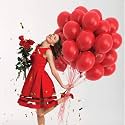 Pack of 50 Red Latex Metallic HD Balloons 10" Inch Best for Happy Birthday Party Supplies, Theme Party Decoration, Anniversary, Wedding