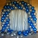 Pack of 50 Silver, Blue Latex Metallic HD Balloons 10" Inch Best for Happy Birthday Party Supplies, Theme Party Decoration, Anniversary, Wedding