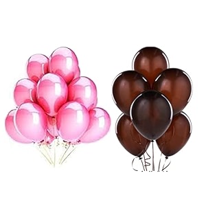 pack of 60 brown pink latex metallic hd balloons 1034 inch best for happy birthday party supplies theme party decoration anniversary wedding