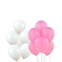 Pack of 60 Pink, White Latex Metallic HD Balloons 10" Inch Best for Happy Birthday Party Supplies, Theme Party Decoration, Anniversary, Wedding