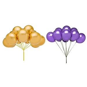 pack of 60 purple golden latex metallic hd balloons 1034 inch best for happy birthday party supplies theme party decoration anniversary wedding