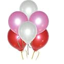 Pack of 60 Red, Pink, White Latex Metallic HD Balloons 10" Inch Best for Happy Birthday Party Supplies, Theme Party Decoration, Anniversary, Wedding