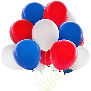 pack of 60 red white blue latex metallic hd balloons 1034 inch best for happy birthday party supplies theme party decoration anniversary wedding