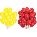 Pack of 60 Yellow, Red Latex Metallic HD Balloons 10" Inch Best for Happy Birthday Party Supplies, Theme Party Decoration, Anniversary, Wedding
