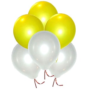 pack of 60 yellow white latex metallic hd balloons 1034 inch best for happy birthday party supplies theme party decoration anniversary wedding