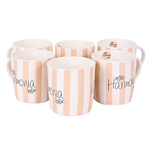 anwaliya army series ceramic coffee mugs 280 ml multi colour gloss color may vary arila 6 count pack of 1