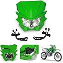 AnXin Dirt Bike Headlight Motorcycle Head Light Universal for KLX230R KLX300R KLX110 KX125 KX450F KX250F KDX200 Supermoto Green