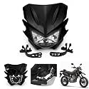 AnXin Dirt Bike LED Headlight,Motorcycle Head Light Universal for KLX300 KX250 KLX140 KLX230R KLX300R KLX110 KX125 KX450F KX250F KDX200 Dirt Pit Bike Supermoto Black