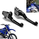 AnXin Motorcycle CNC Billet Pivot Brake Clutch Levers for YZ125 YZ250 15-23 YZ250F 09-23 YZ125X 17-23 YZ250X 16-23 YZ450F 09-23 YZ250FX 20-23 YZ450FX 19-23 Dirt Pit Bike Black