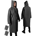 ANYOO Rain Ponchos for Adults Lightweight Reusable Raincoats for Men Women Emergency Rain Jacket with Hood 2 Pack